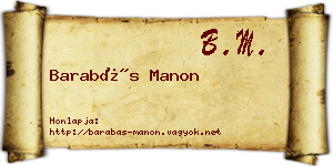 Barabás Manon névjegykártya